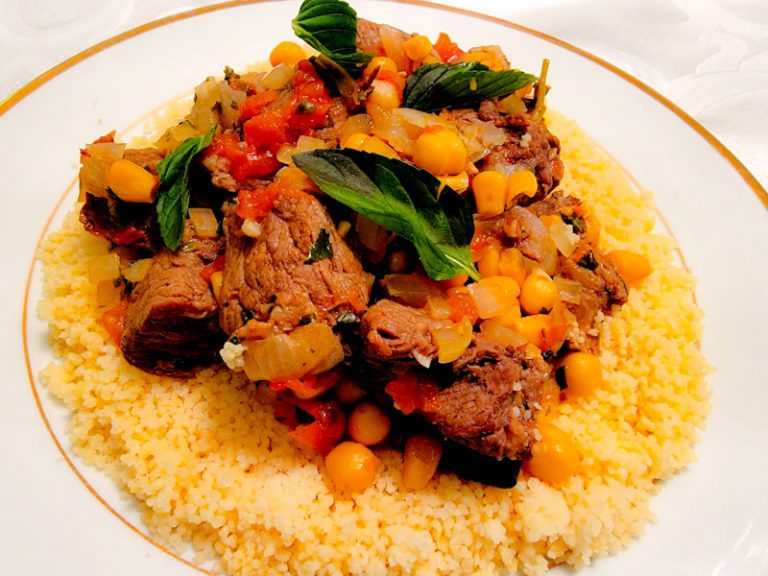 Tajine de bœuf et pois chiches