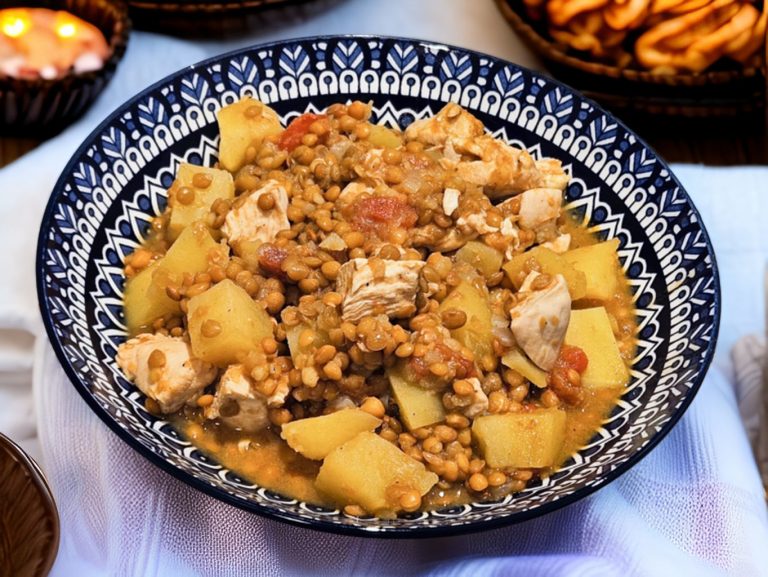 Ragoût de poulet aux lentilles et garam masala