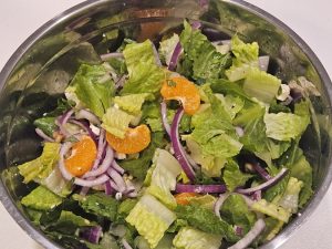 Salade romaine aux clémentines