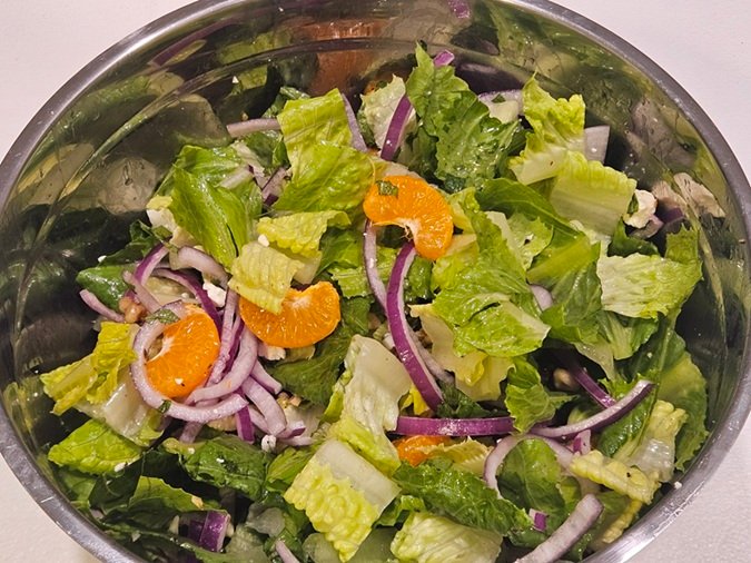 Salade romaine aux clémentines