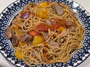 Sauté de porc express aux spaghettinis