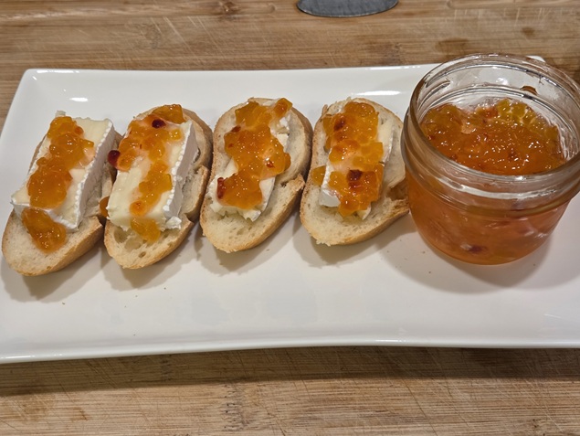 Gelée aux pêches et piment fort